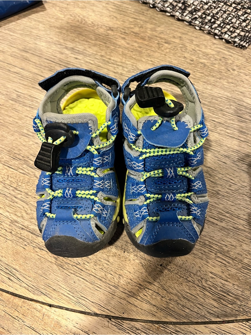 Kids Blue and Lime Active Sandals